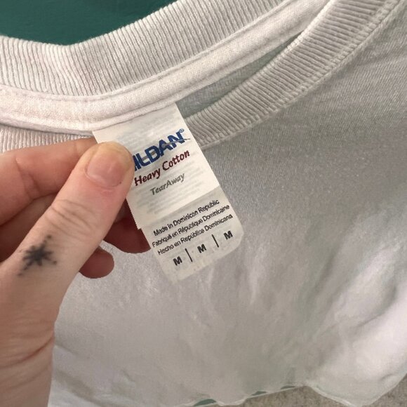 "get me outta here" white tee (image on back) (size M) - Picture 3 of 5